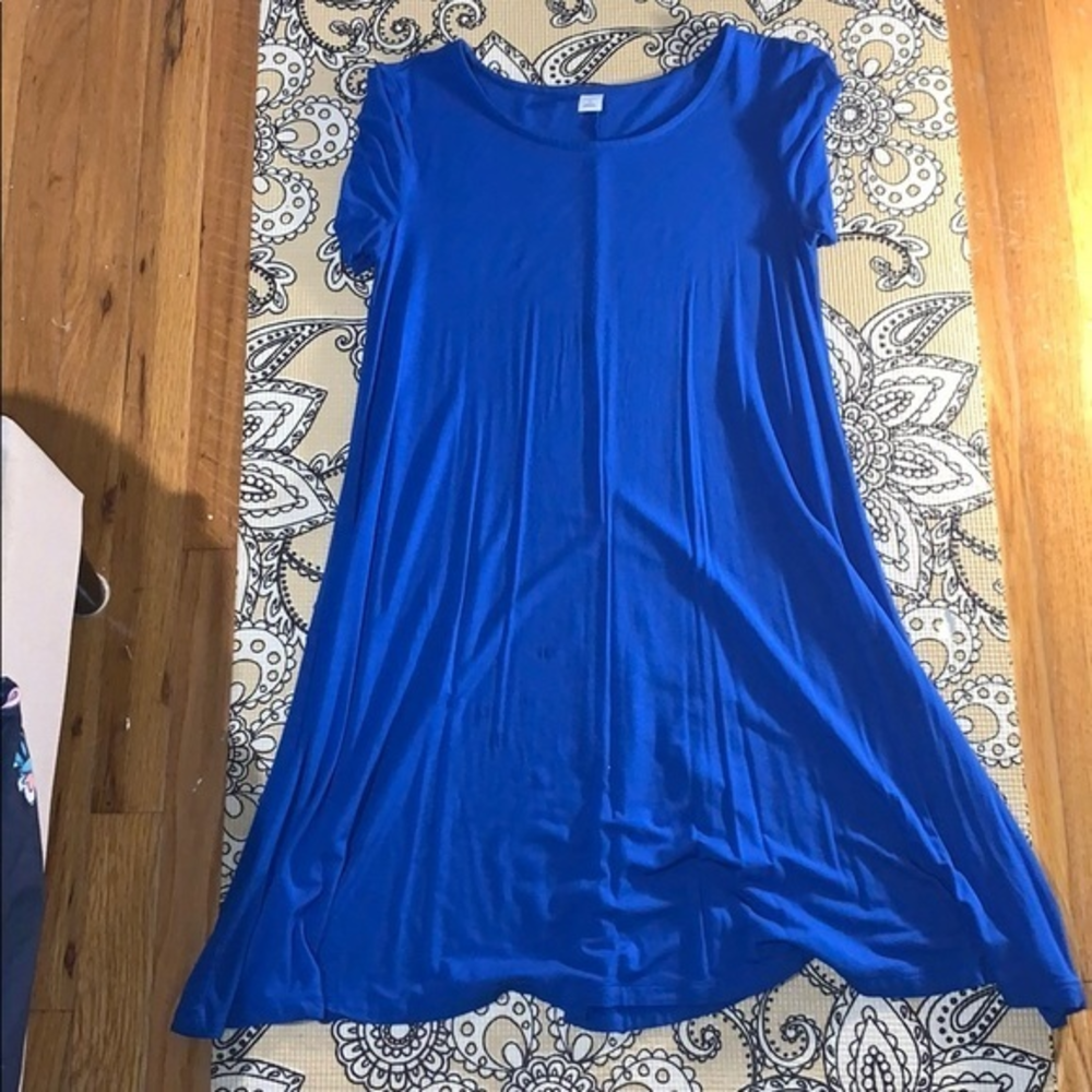 Bright blue t shirt‎ dress